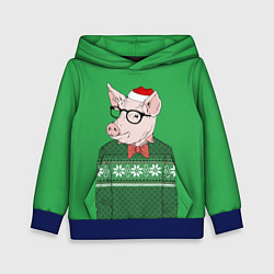 Детская толстовка New Year: Hipster Piggy