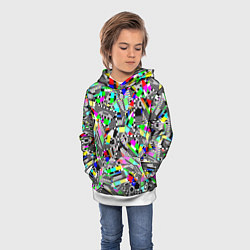 Толстовка-худи детская Экран профилактики, цвет: 3D-белый — фото 2