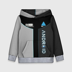 Толстовка-худи детская Detroit: Android RK900, цвет: 3D-меланж