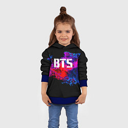 Толстовка-худи детская BTS: Colors Explode, цвет: 3D-синий — фото 2