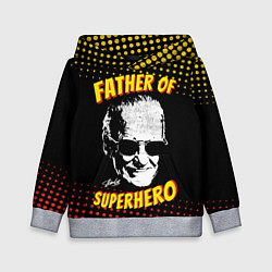 Толстовка-худи детская Stan Lee: Father of Superhero, цвет: 3D-меланж