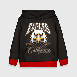 Толстовка-худи детская Eagles California, цвет: 3D-красный