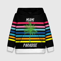 Толстовка-худи детская Miami Paradise, цвет: 3D-белый