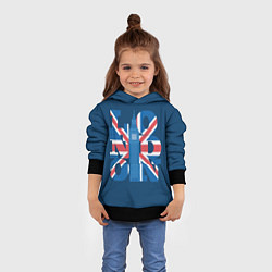 Толстовка-худи детская London: Great Britain, цвет: 3D-черный — фото 2