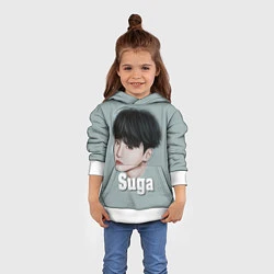 Толстовка-худи детская BTS Suga, цвет: 3D-белый — фото 2