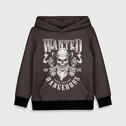 Толстовка-худи детская Wanted Dangerous, цвет: 3D-черный