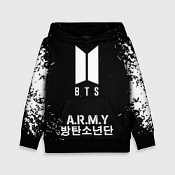 Толстовка-худи детская BTS ARMY, цвет: 3D-черный