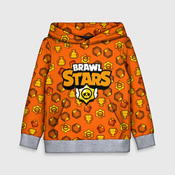 Толстовка-худи детская Brawl Stars: Orange Team, цвет: 3D-меланж