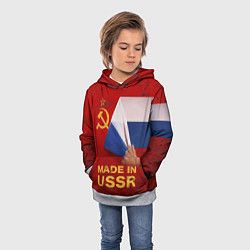 Толстовка-худи детская MADE IN USSR, цвет: 3D-меланж — фото 2