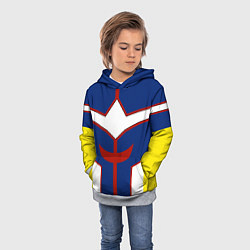 Толстовка-худи детская ALL MIGHT MY HERO ACADEMIA MHA МОЯ ГЕРОЙСКАЯ АКАДЕ, цвет: 3D-меланж — фото 2