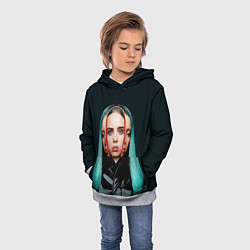 Толстовка-худи детская BILLIE EILISH, цвет: 3D-меланж — фото 2