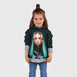 Толстовка-худи детская BILLIE EILISH, цвет: 3D-меланж — фото 2