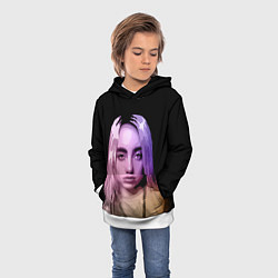 Толстовка-худи детская BILLIE EILISH: Violet Mood, цвет: 3D-белый — фото 2