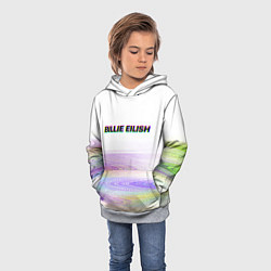 Толстовка-худи детская BILLIE EILISH: White Glitch, цвет: 3D-меланж — фото 2