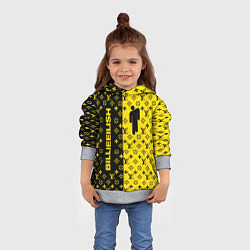 Толстовка-худи детская BILLIE EILISH x LV Yellow, цвет: 3D-меланж — фото 2