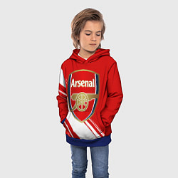 Толстовка-худи детская Arsenal, цвет: 3D-синий — фото 2