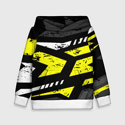 Детская толстовка Black yellow abstract sport style