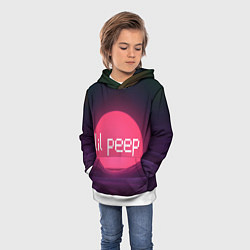 Толстовка-худи детская Lil peepLogo, цвет: 3D-белый — фото 2