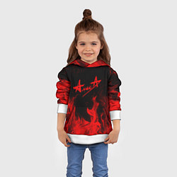 Толстовка-худи детская АлисА, цвет: 3D-белый — фото 2