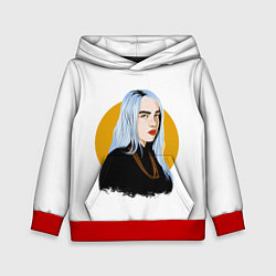 Толстовка-худи детская Billie Eilish, цвет: 3D-красный