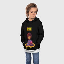 Толстовка-худи детская UNDERTALE FRISK, цвет: 3D-белый — фото 2