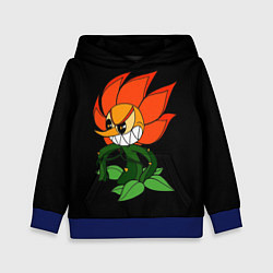 Толстовка-худи детская Cuphead - Кэгни Гвоздика, цвет: 3D-синий