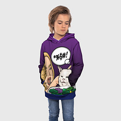 Толстовка-худи детская Woman yelling at a cat, цвет: 3D-синий — фото 2