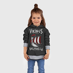 Толстовка-худи детская Vikings Valhalla, цвет: 3D-меланж — фото 2