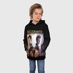 Толстовка-худи детская Доктор Кто, цвет: 3D-черный — фото 2