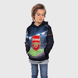 Толстовка-худи детская FC Arsenal, цвет: 3D-меланж — фото 2
