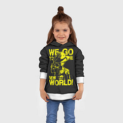Толстовка-худи детская One Piece We Go World, цвет: 3D-белый — фото 2