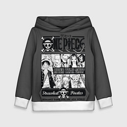 Толстовка-худи детская One Piece, цвет: 3D-белый