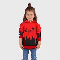 Толстовка-худи детская АлисА, цвет: 3D-красный — фото 2
