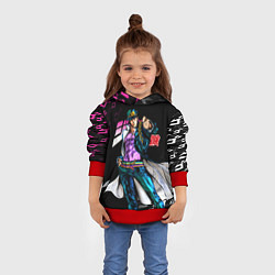 Толстовка-худи детская JOJOS BIZARRE ADVENTURE, цвет: 3D-красный — фото 2