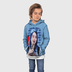 Толстовка-худи детская BILLIE EILISH, цвет: 3D-белый — фото 2