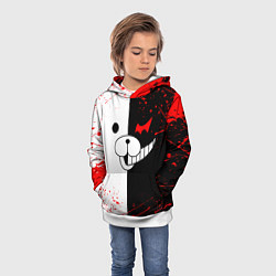 Толстовка-худи детская MONOKUMA, цвет: 3D-белый — фото 2