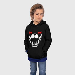 Толстовка-худи детская MONOKUMA BLACK, цвет: 3D-синий — фото 2