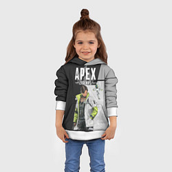 Толстовка-худи детская Apex Legends, цвет: 3D-белый — фото 2