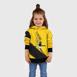 Толстовка-худи детская Fencing, цвет: 3D-черный — фото 2