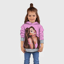 Толстовка-худи детская Ariana Grande Ариана Гранде, цвет: 3D-меланж — фото 2