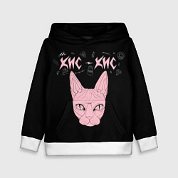 Толстовка-худи детская Кис-Кис, цвет: 3D-белый