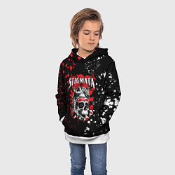 Толстовка-худи детская Stigmata, цвет: 3D-белый — фото 2