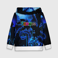 Толстовка-худи детская Terraria, цвет: 3D-белый
