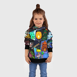 Толстовка-худи детская Terraria allpic, цвет: 3D-черный — фото 2