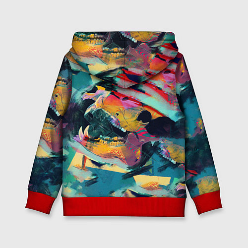Детская толстовка Абстрактный рисунок / 3D-Красный – фото 2