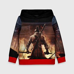 Толстовка-худи детская Sekiro shadows die twice, цвет: 3D-красный