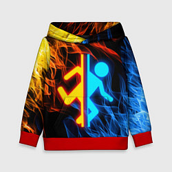 Толстовка-худи детская PORTAL, цвет: 3D-красный