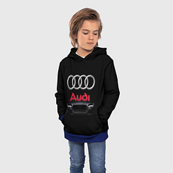 Толстовка-худи детская AUDI, цвет: 3D-синий — фото 2