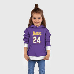Толстовка-худи детская Los Angeles Lakers Kobe Brya, цвет: 3D-белый — фото 2