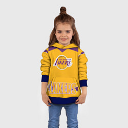Толстовка-худи детская Los Angeles Lakers, цвет: 3D-синий — фото 2